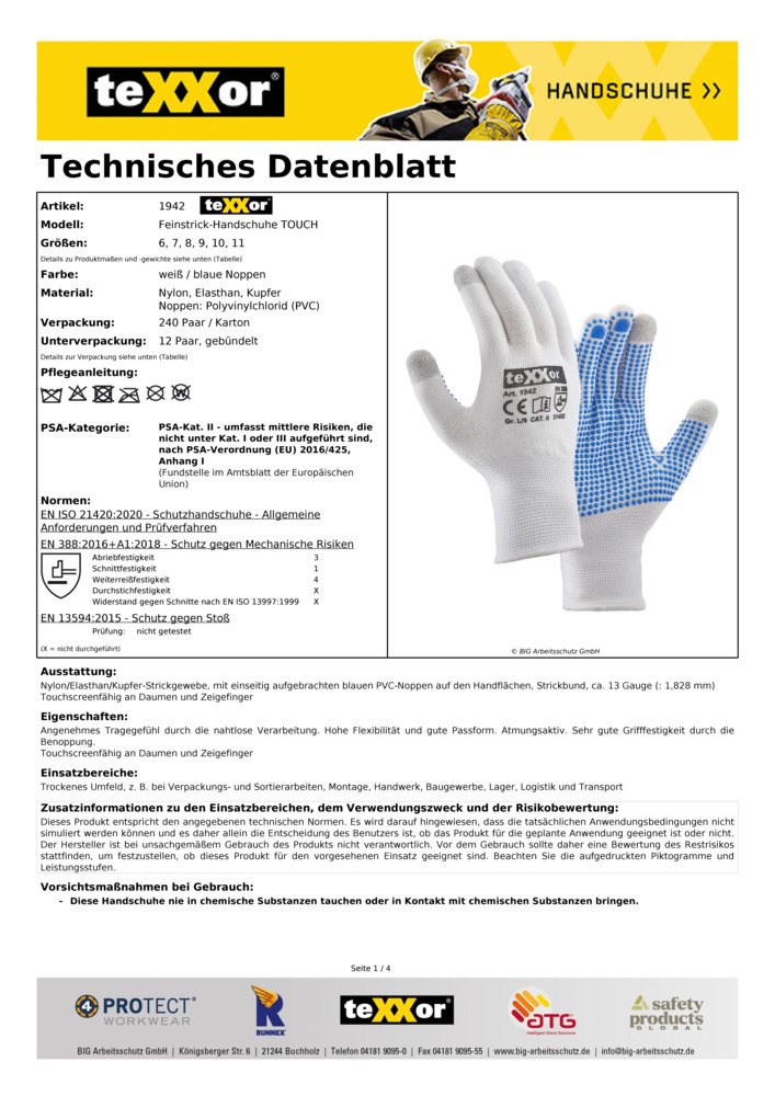 Datenblatt Zertifikat