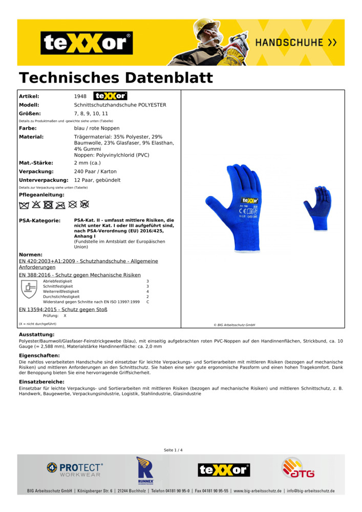 Datenblatt Zertifikat