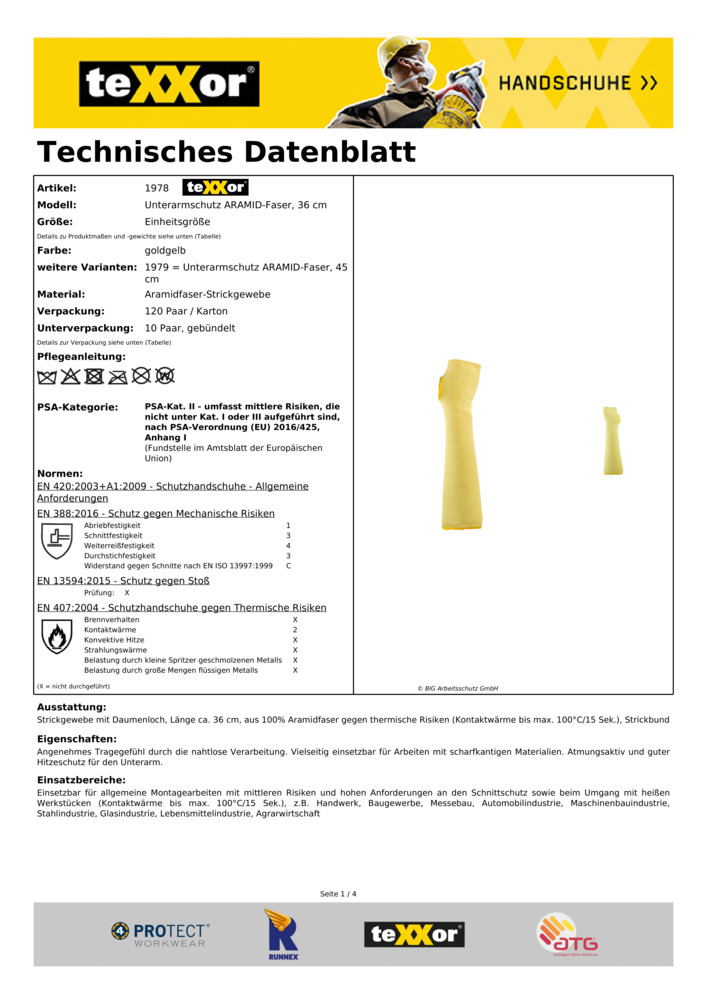 Datenblatt Zertifikat