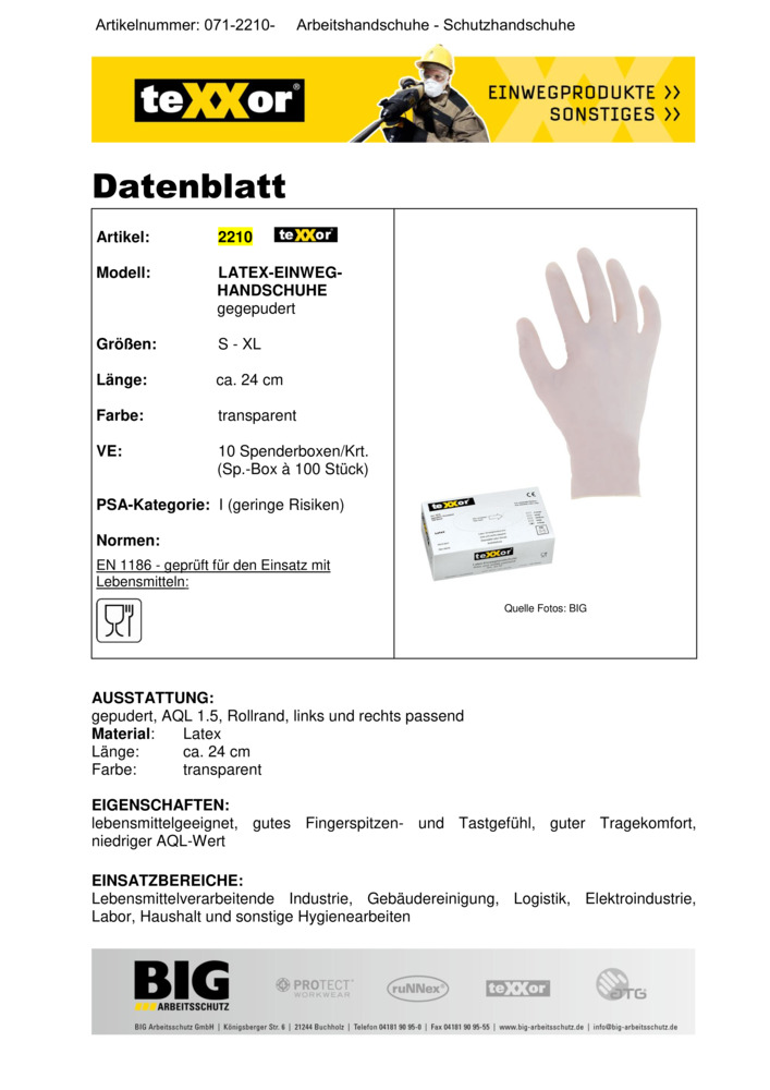 Datenblatt Zertifikat