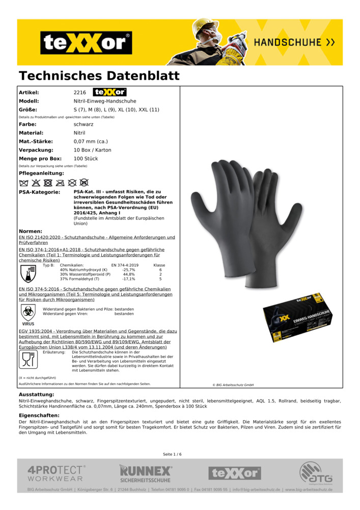 Datenblatt Zertifikat