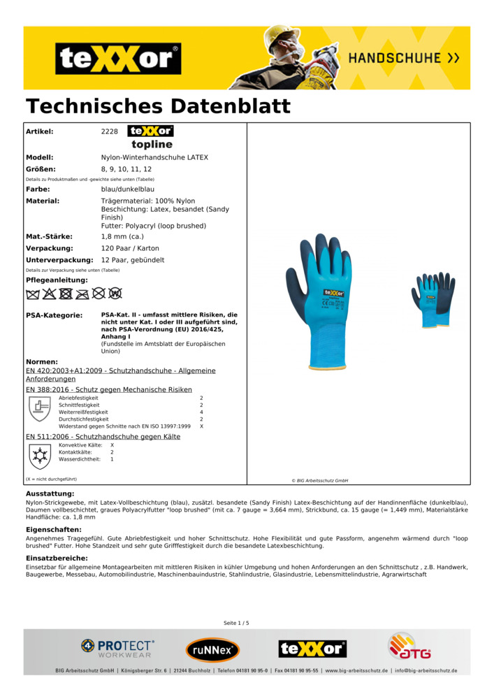 Datenblatt Zertifikat