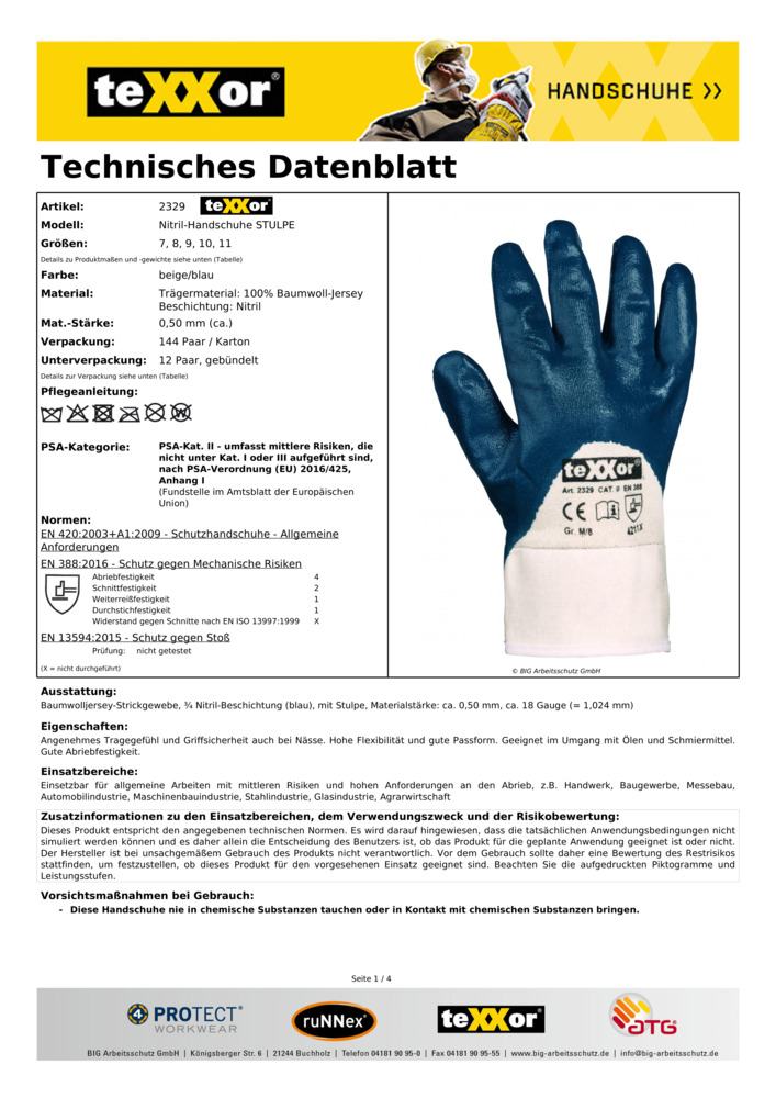 Datenblatt Zertifikat