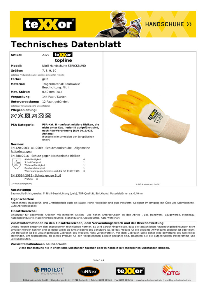 Datenblatt Zertifikat