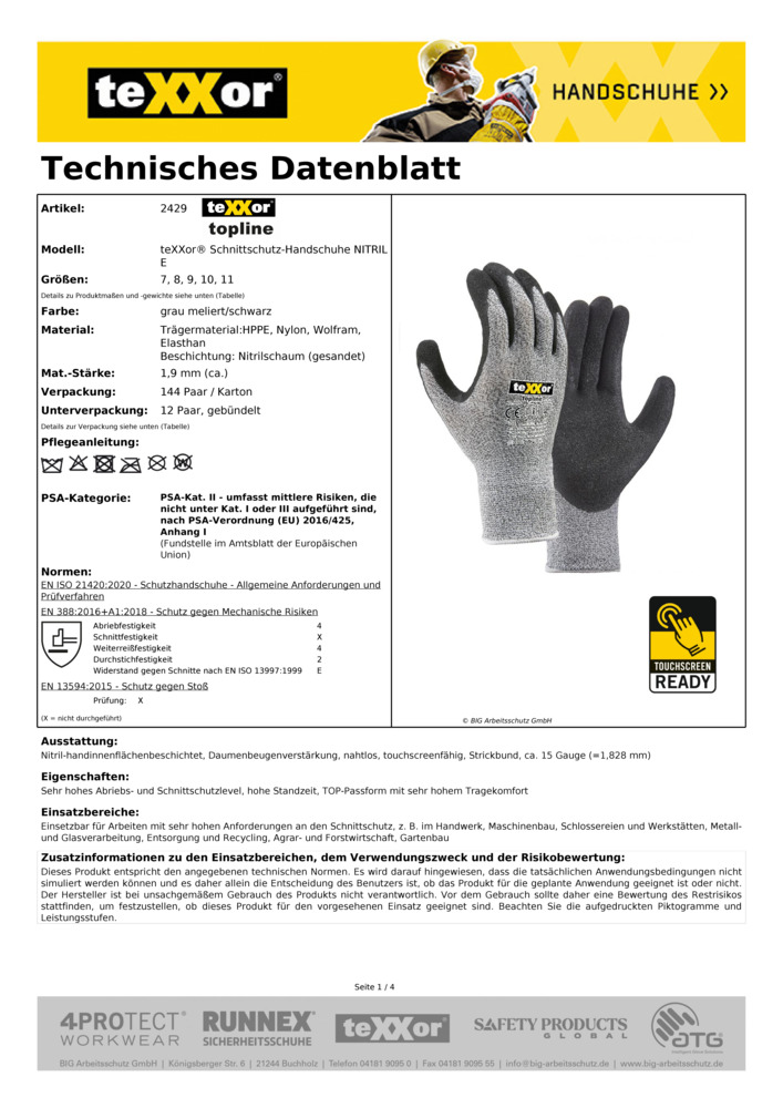 Datenblatt Zertifikat