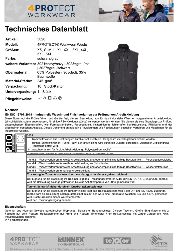 Datenblatt Zertifikat