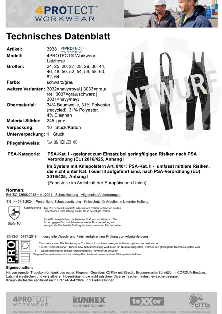 Datenblatt Zertifikat