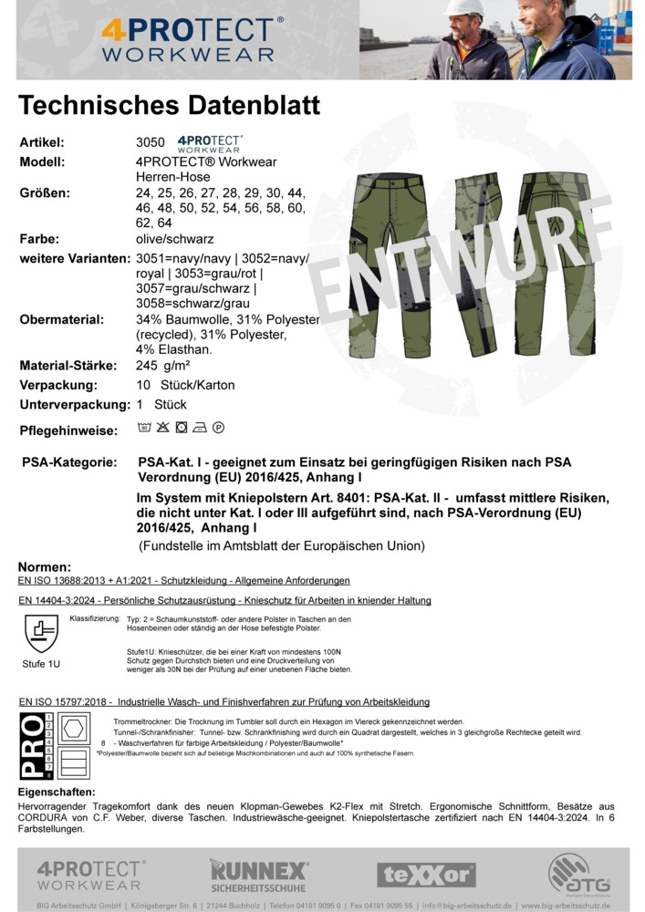 Datenblatt Zertifikat