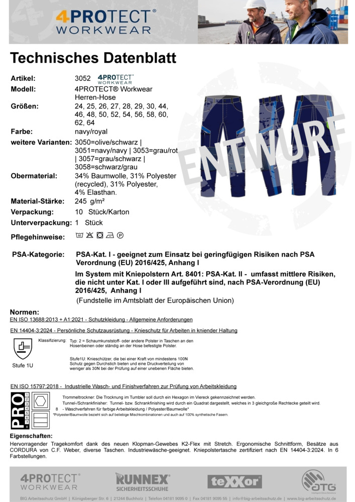 Datenblatt Zertifikat