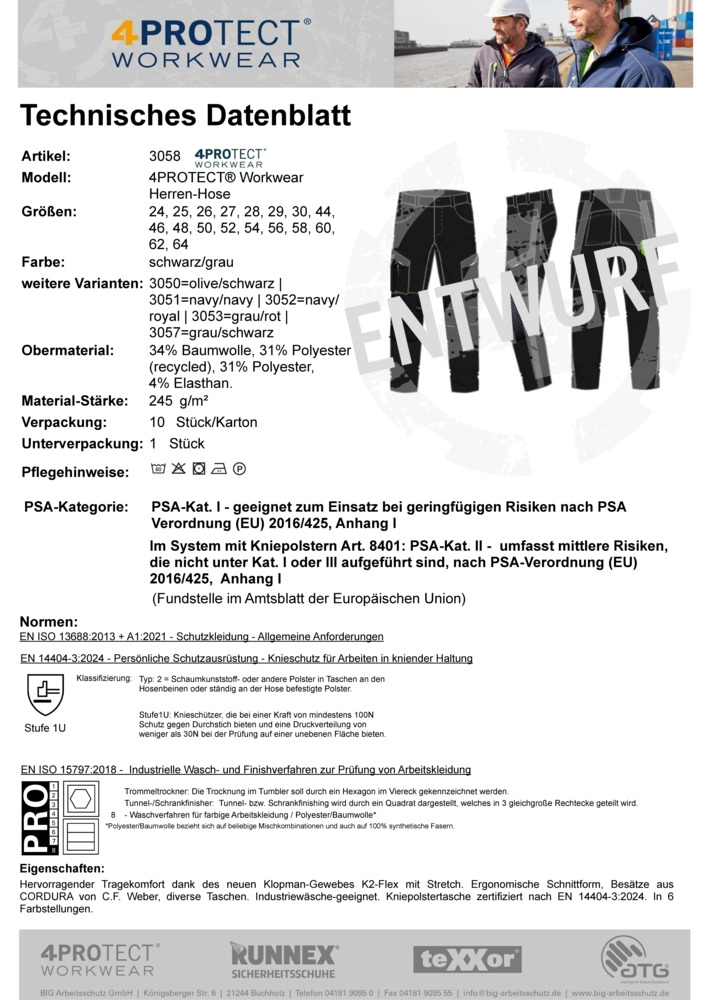 Datenblatt Zertifikat