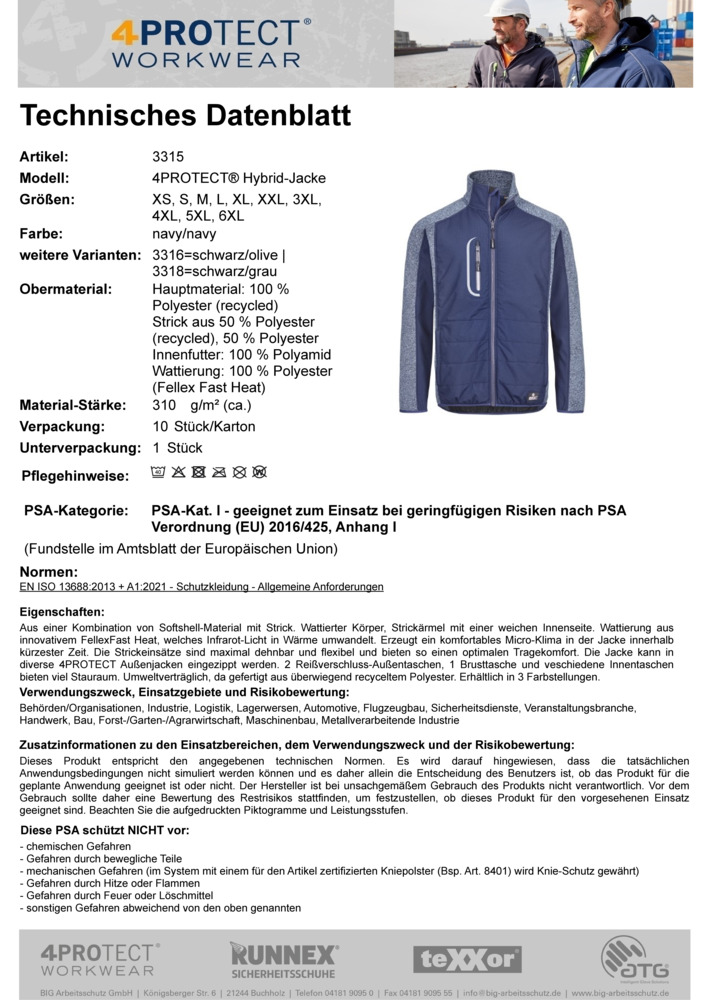 Datenblatt Zertifikat