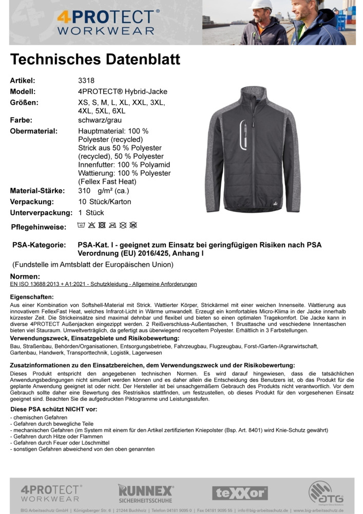Datenblatt Zertifikat