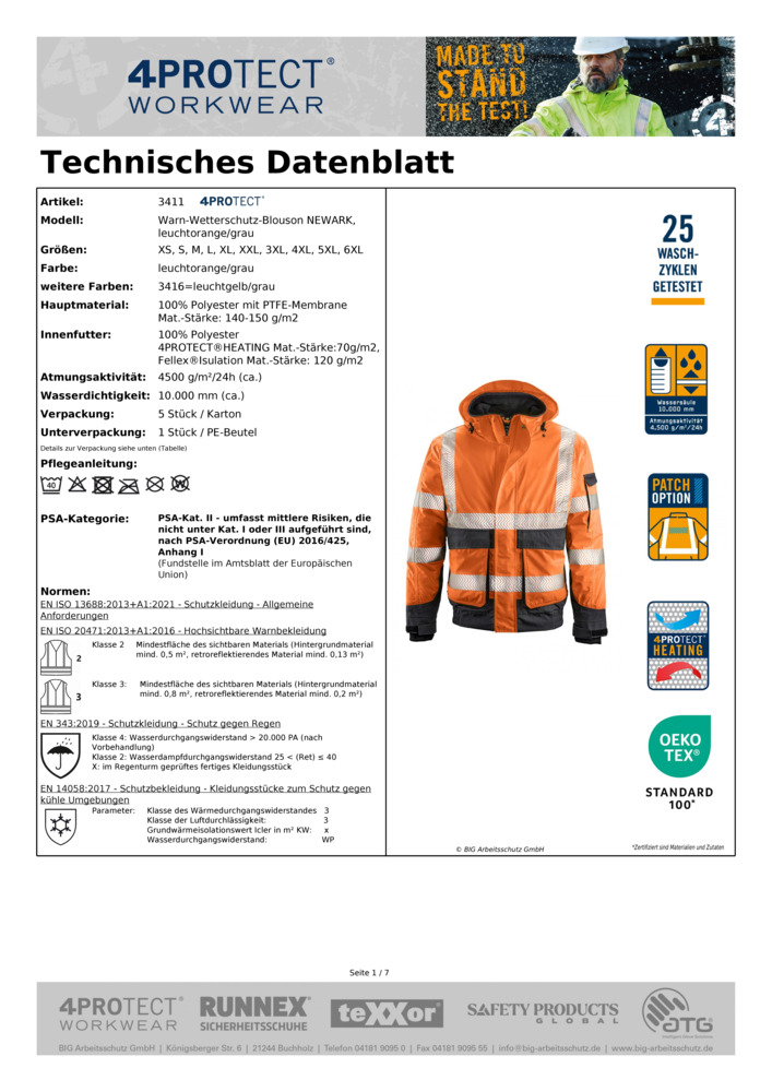 Datenblatt Zertifikat