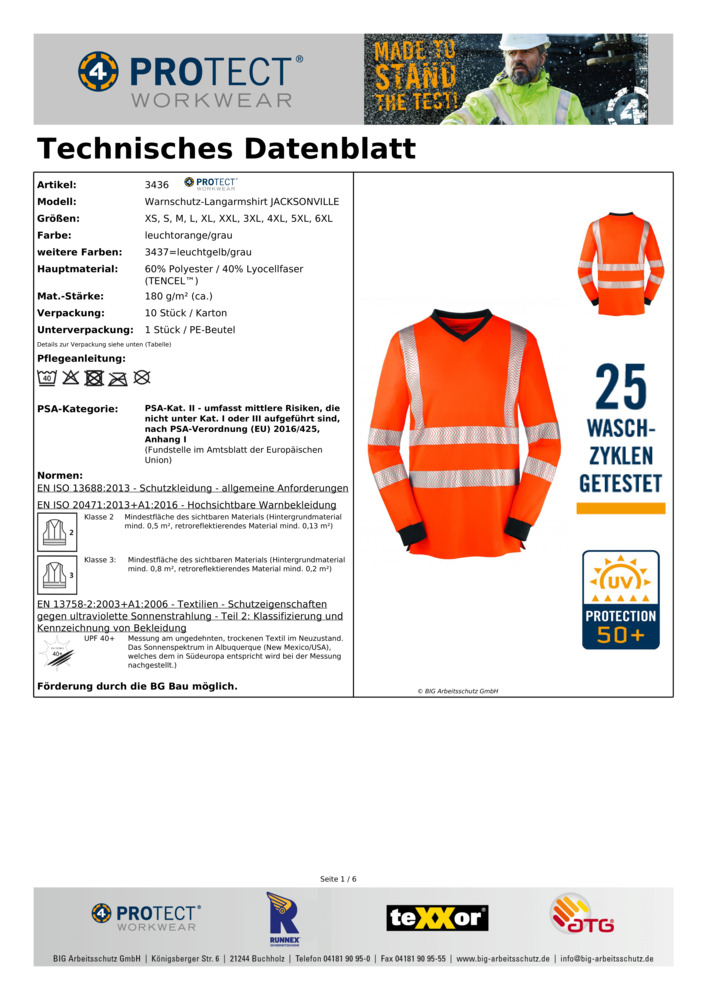 Datenblatt Zertifikat