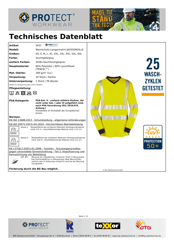 Datenblatt Zertifikat