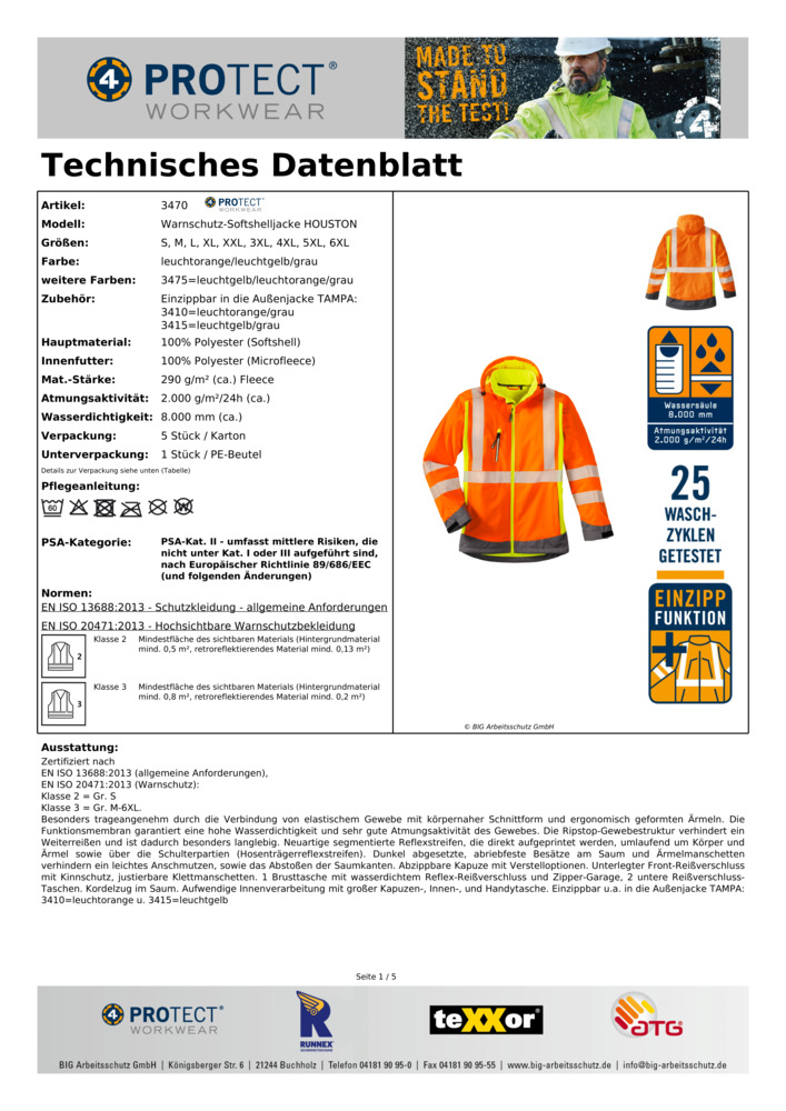 Datenblatt Zertifikat