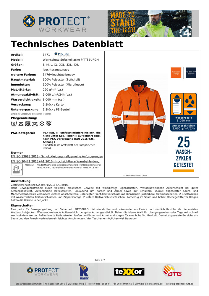 Datenblatt Zertifikat