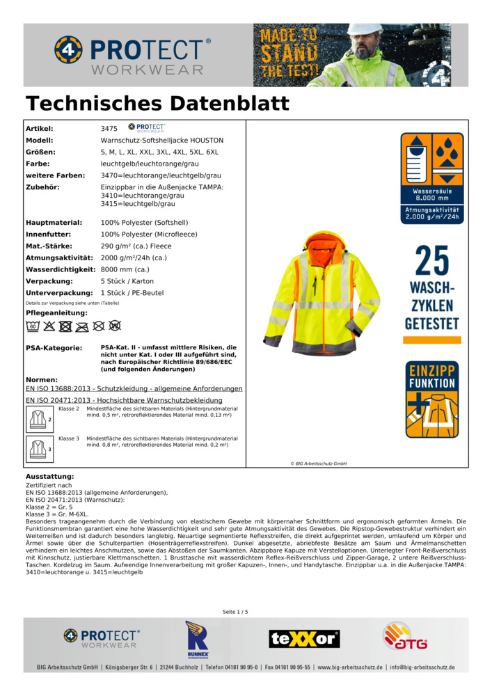 Datenblatt Zertifikat