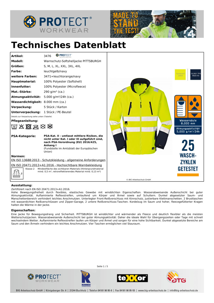 Datenblatt Zertifikat