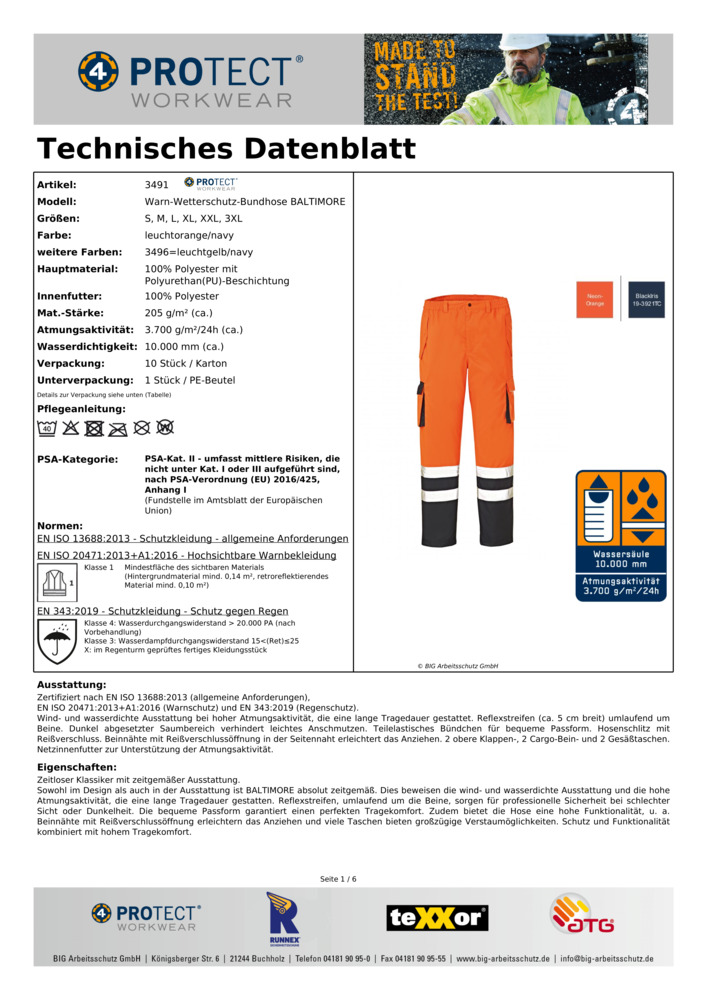 Datenblatt Zertifikat