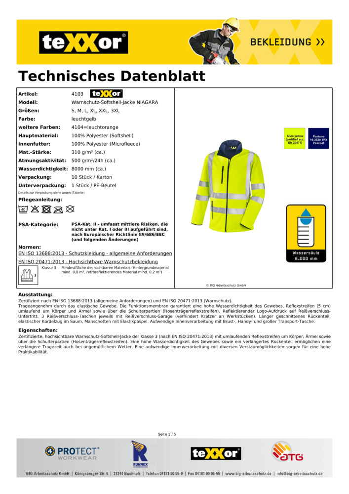 Datenblatt Zertifikat