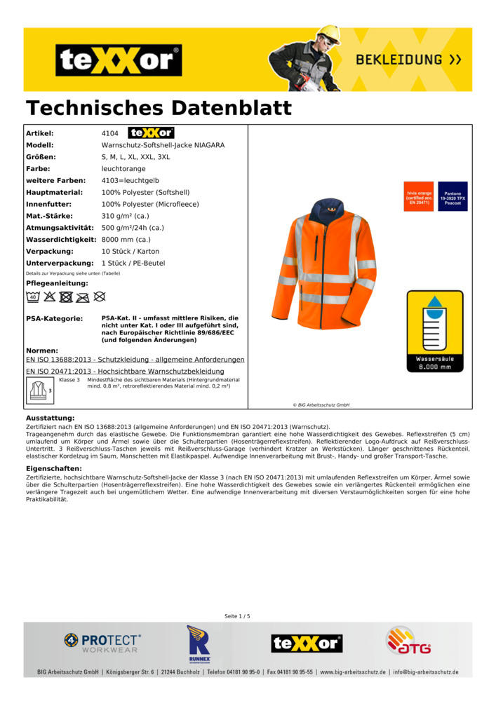 Datenblatt Zertifikat