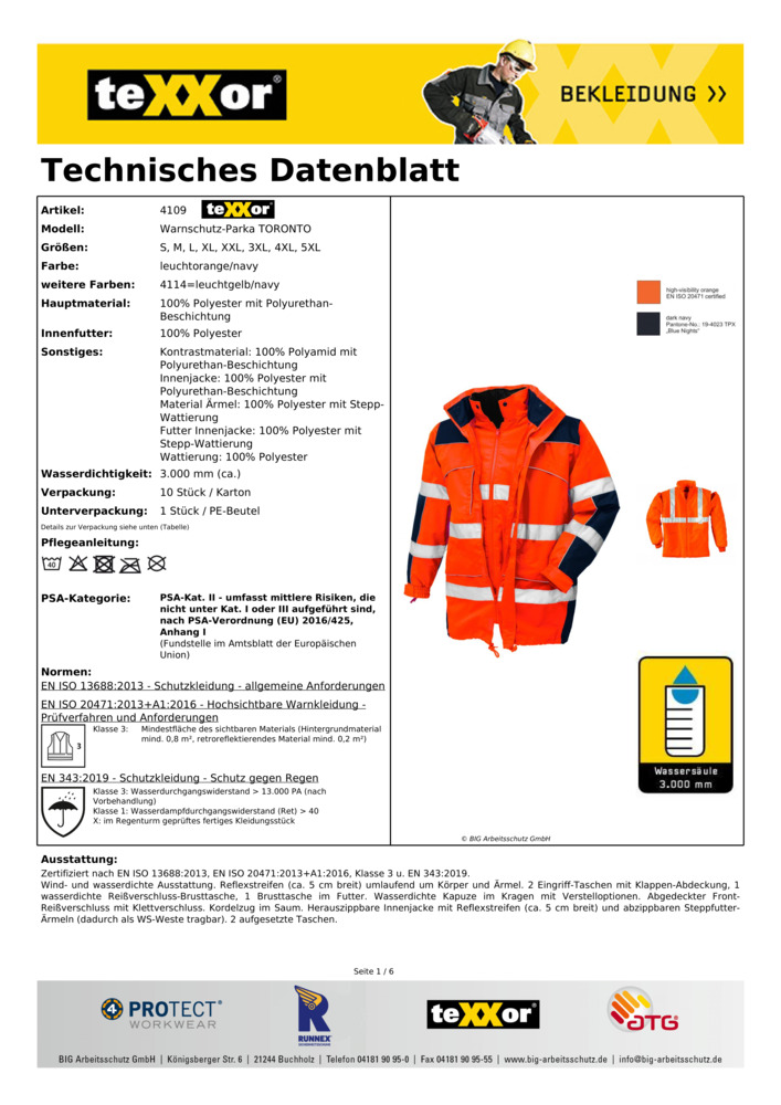 Datenblatt Zertifikat