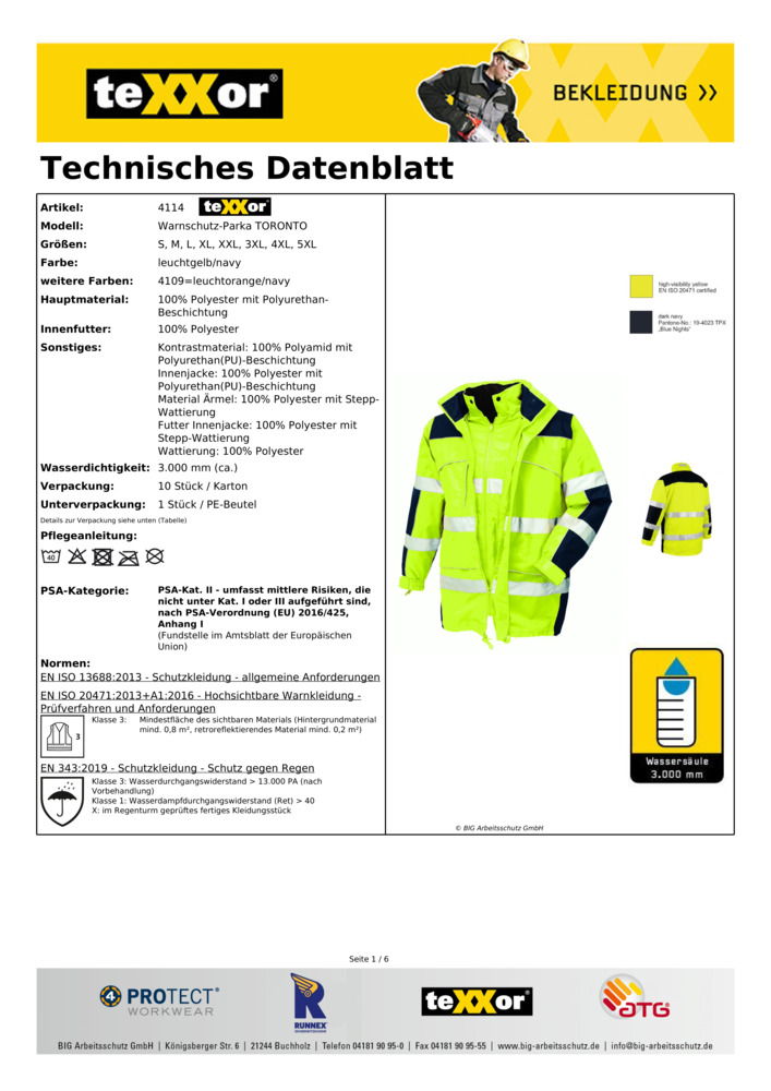 Datenblatt Zertifikat