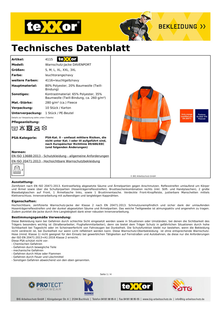 Datenblatt Zertifikat