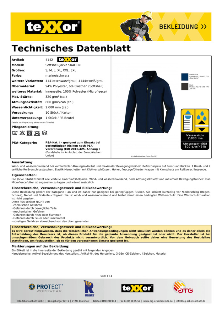 Datenblatt Zertifikat