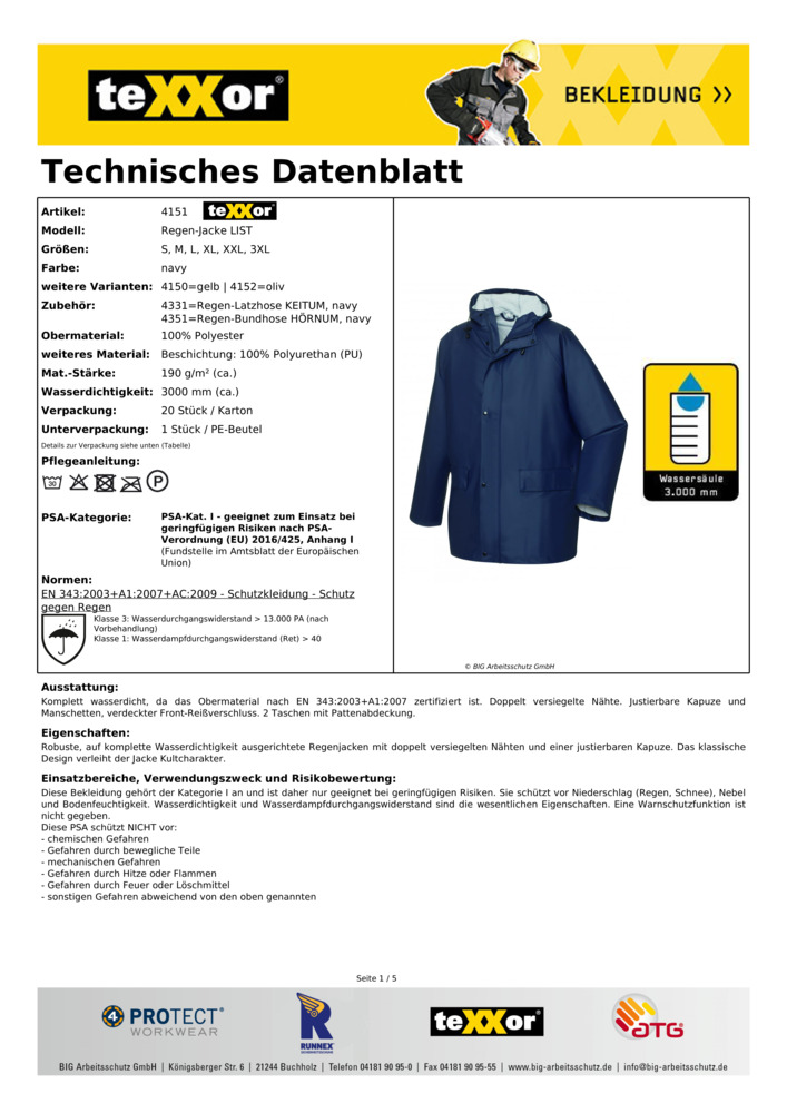 Datenblatt Zertifikat