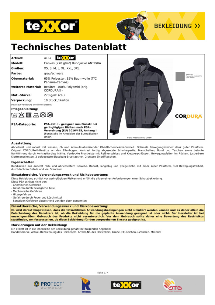 Datenblatt Zertifikat