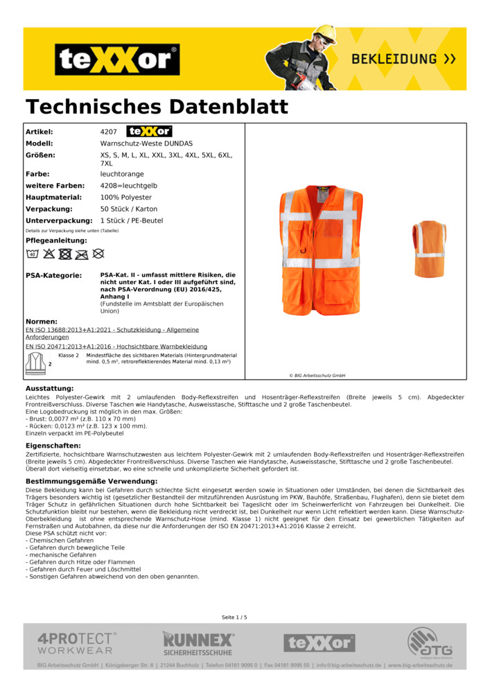 Datenblatt Zertifikat