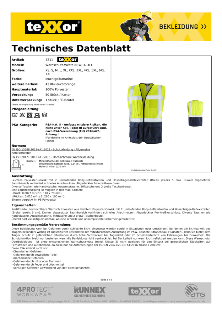 Datenblatt Zertifikat