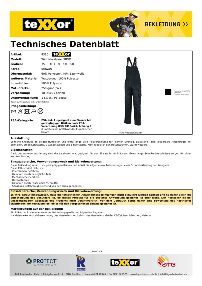 Datenblatt Zertifikat