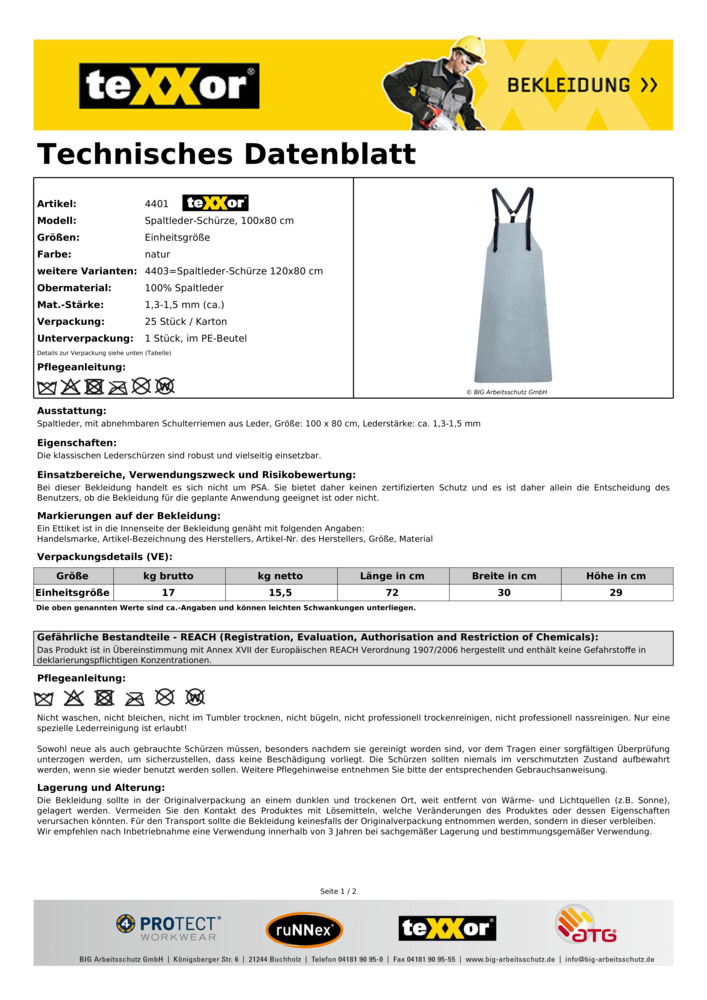 Datenblatt Zertifikat