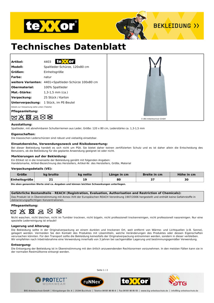 Datenblatt Zertifikat