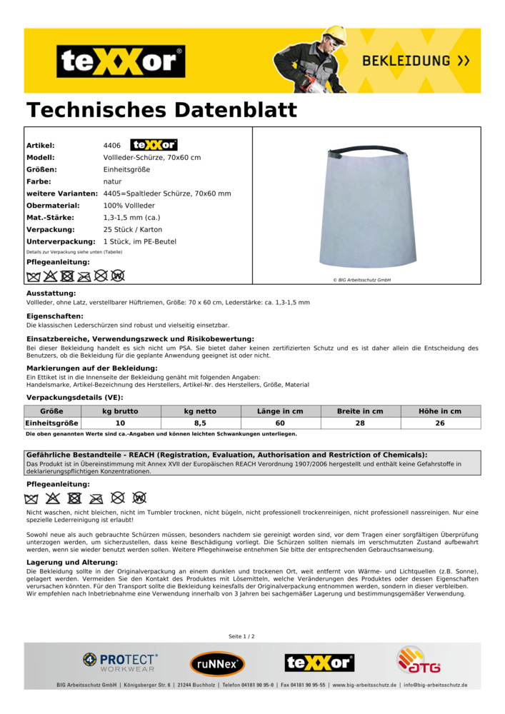 Datenblatt Zertifikat