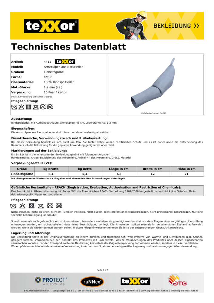 Datenblatt Zertifikat