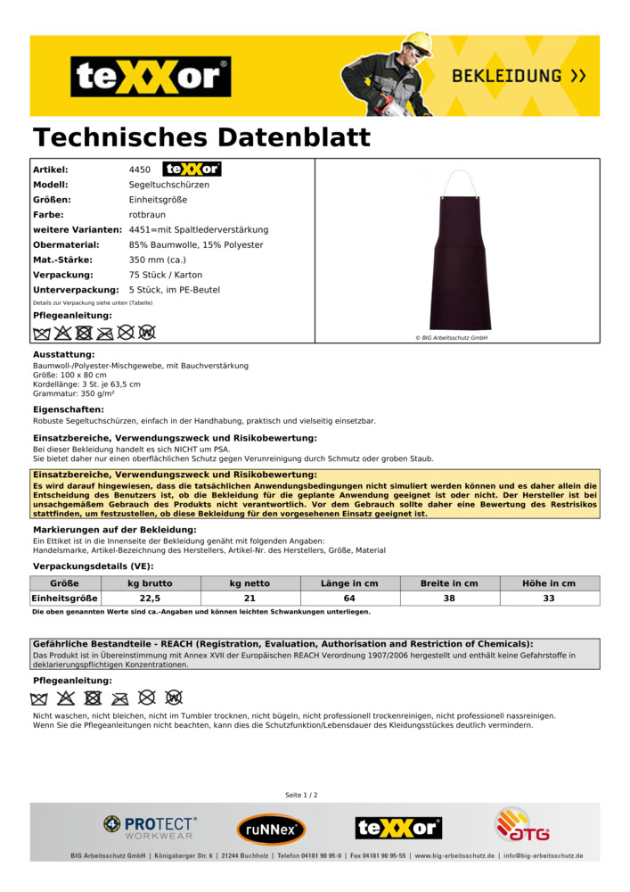 Datenblatt Zertifikat