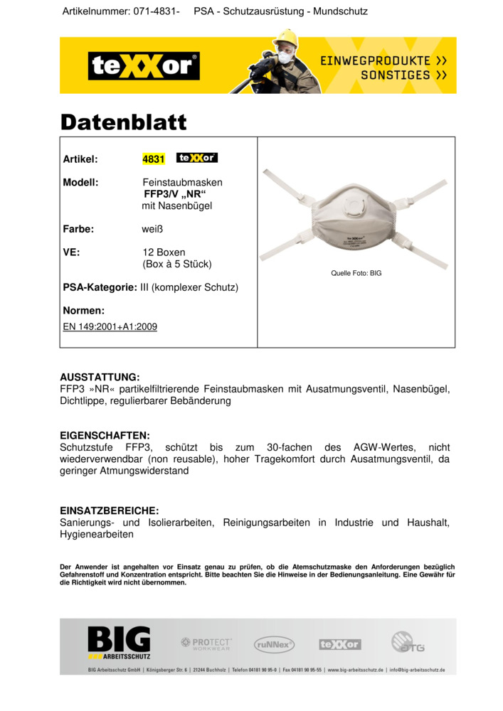 Datenblatt Zertifikat