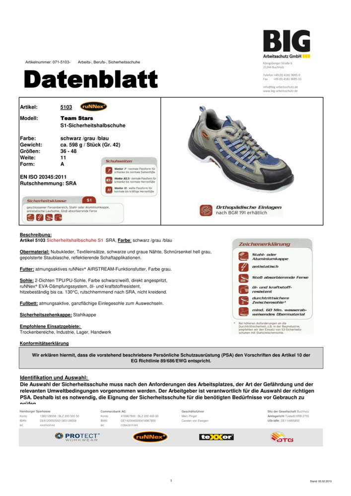 Datenblatt Zertifikat