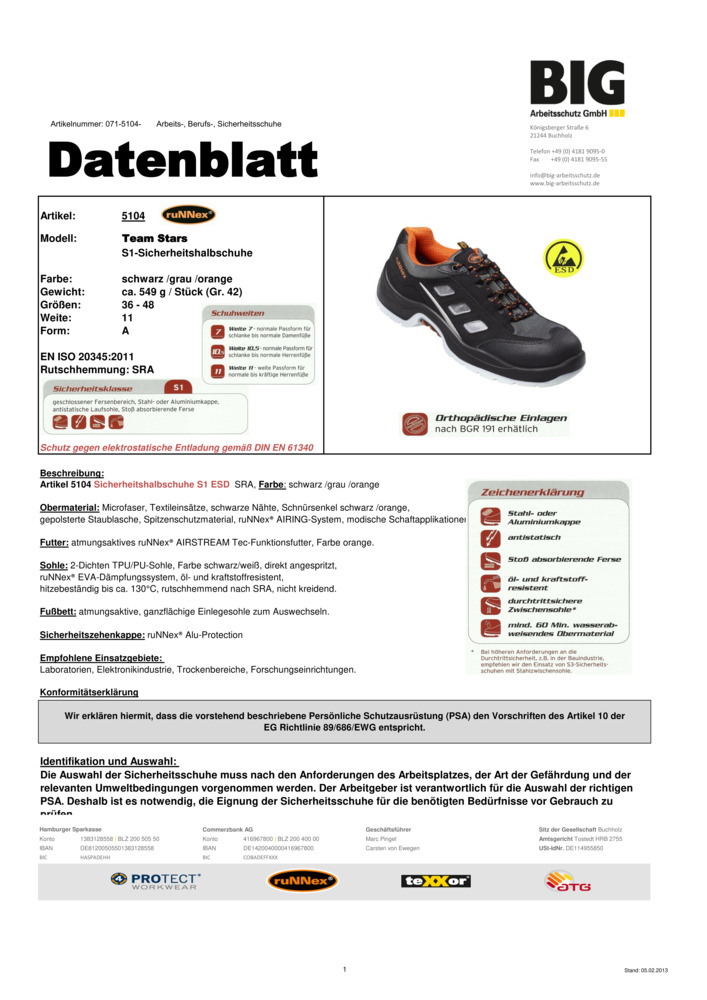 Datenblatt Zertifikat