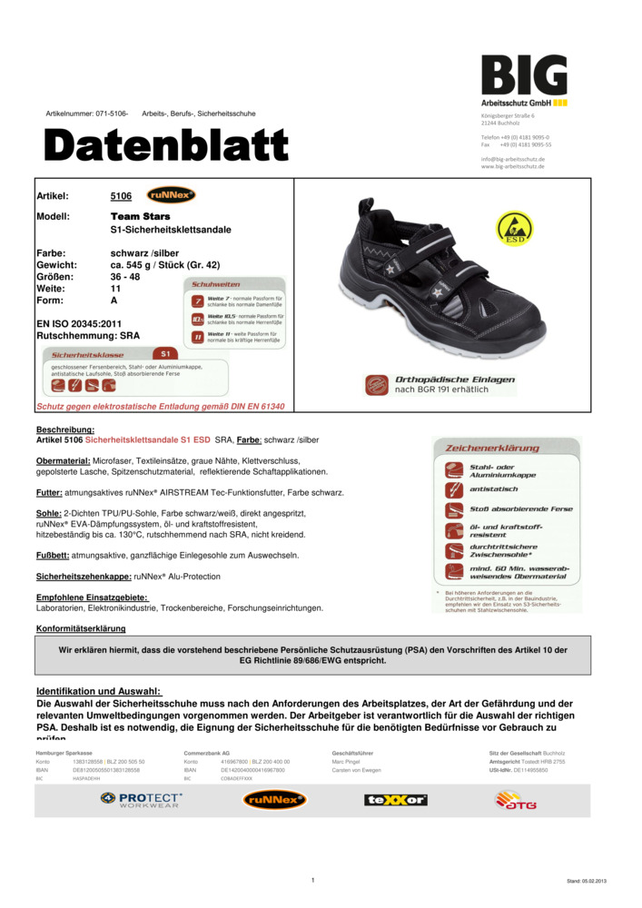 Datenblatt Zertifikat