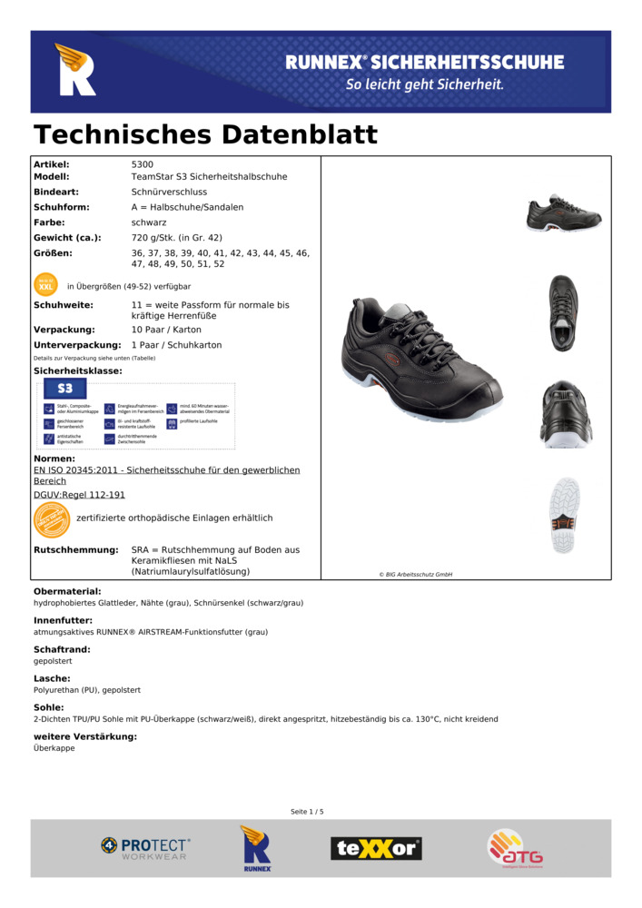 Datenblatt Zertifikat