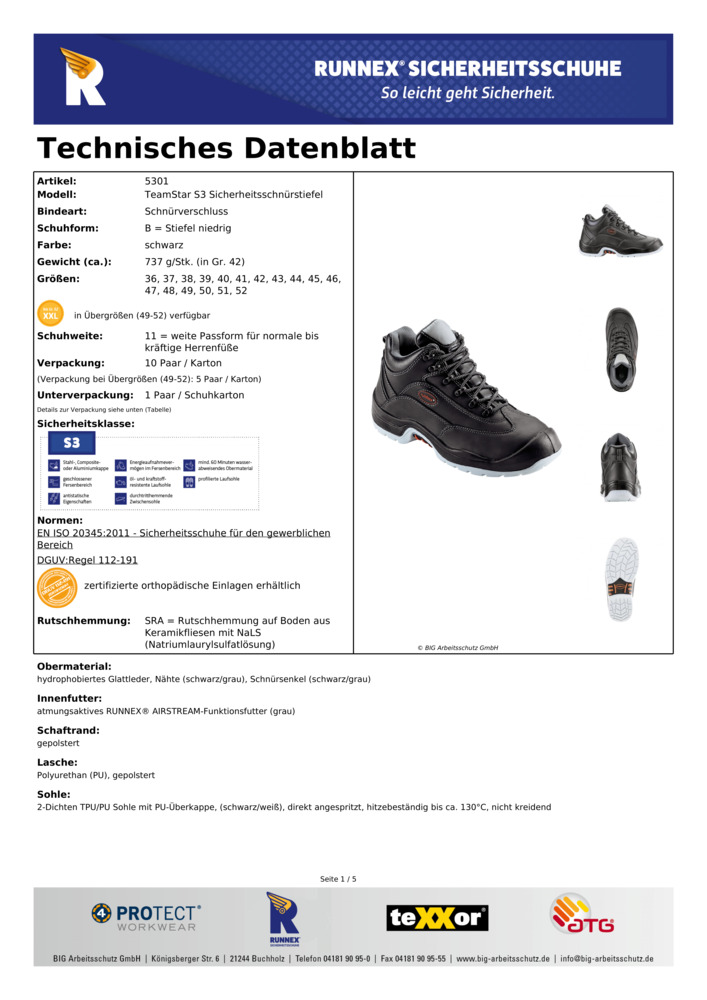 Datenblatt Zertifikat