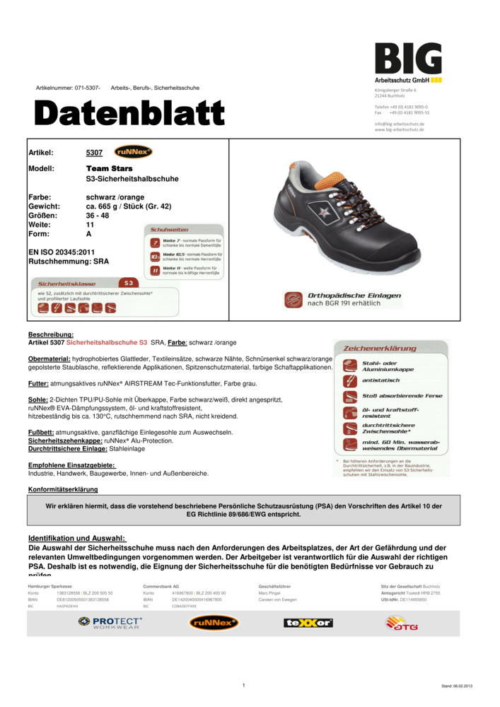 Datenblatt Zertifikat