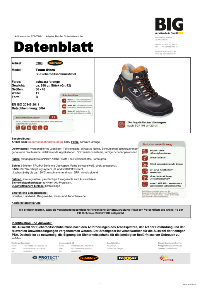 Datenblatt Zertifikat