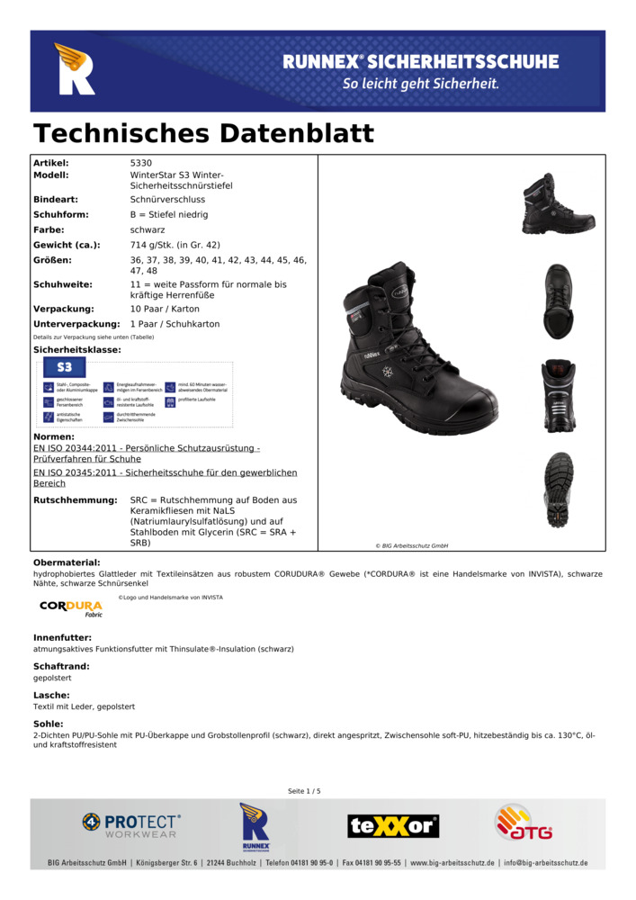 Datenblatt Zertifikat