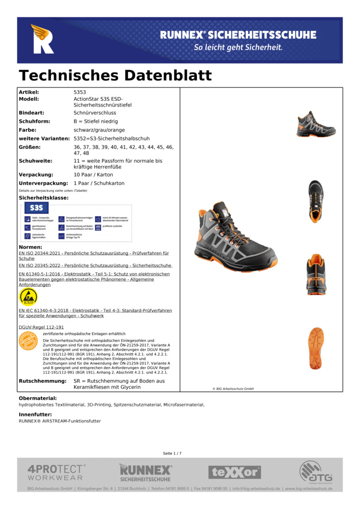 Datenblatt Zertifikat
